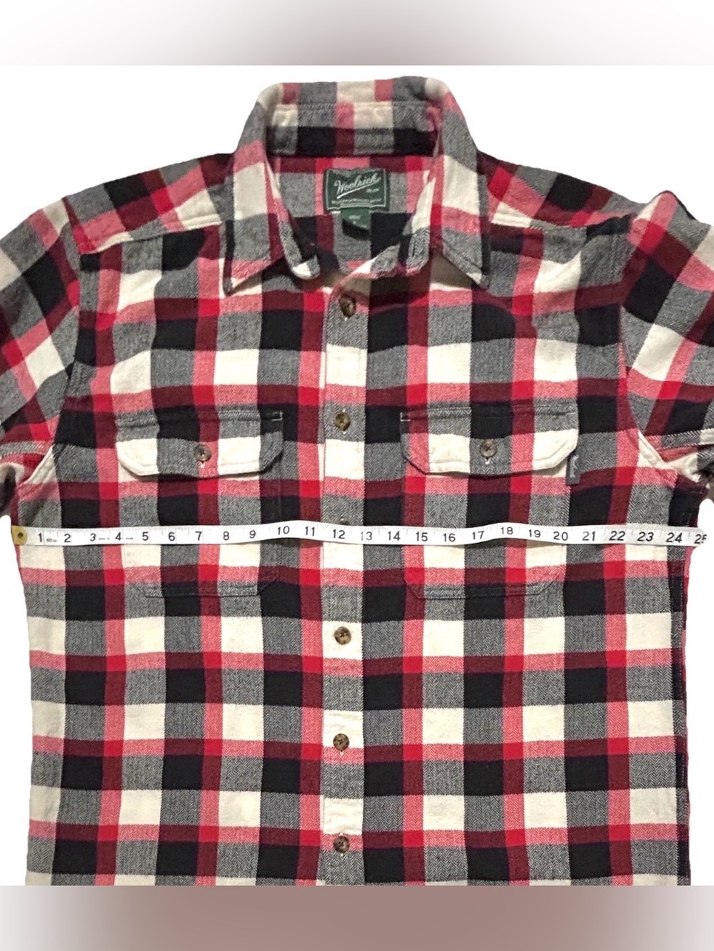 VTG Woolrich Men’s Classic Flannel Buffalo Plaid 100% Cotton Shirt L - Picture 9 of 11